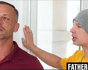 Stepdad goes extreme on wife's copy, his son's tall tattooed girlfriend