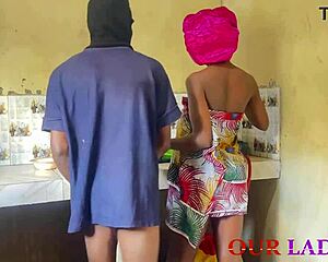 Steamy kitchen romp heats up while she stirs the pot