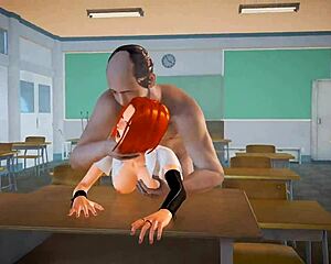 what happens when teacher corners anime student in empty classroom?