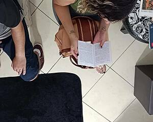 stranger rips clothes fucks me doggystyle in waiting room cum on ass 💦🍑