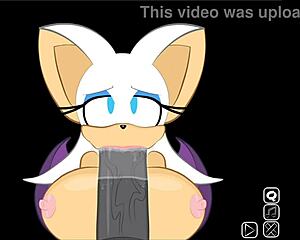 Hey Shadow, Rouge just interrupted your game to suck that massive cock... secret scene unlocked!