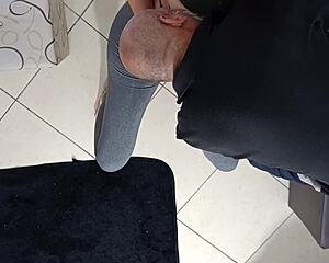 stranger rips clothes fucks me doggystyle in waiting room cum on ass 💦🍑
