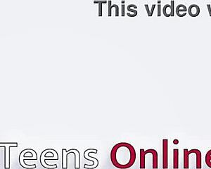 hot british teen gets spitroasted by two guys cum covered everywhere