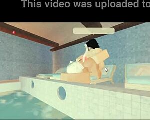 wanna pound this big ass milf subscriber rough at the pool? monster cock creampie doggystyle riding awaits