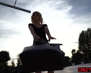 Blonde's Footjob Tease Leads To Petite 18+ Doggystyle Pounding!