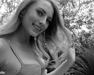 kyler quinn's tight teen ass stretched by double dildo then jax rico interracial pounding