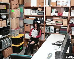 Sophie Leone bends over her ass for rough doggystyle pounding from behind in the shop