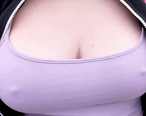 rocko morning walk flashing big tits outdoors