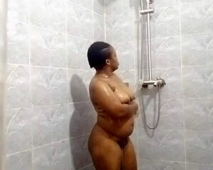 bathroom solo turns into sweet masturbation climax