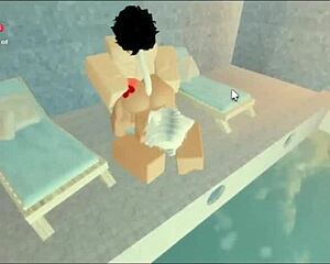 wanna pound this big ass milf subscriber rough at the pool? monster cock creampie doggystyle riding awaits