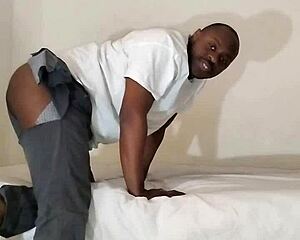 myself taking more clothed anal dressed in christmas wrestling colors free ride