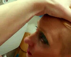 German milf whore Sandra rims ass then slurps cock hungrily