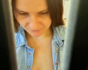 Stuck In Wardrobe She Gives Intense Blowjob Cumshot!