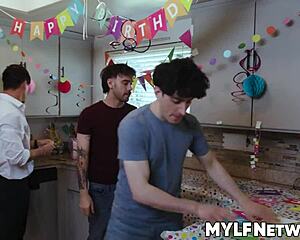 Liv's birthday stepsons bet touches make milf wet dream reality