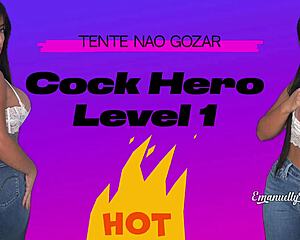 cock hero challenge with Emanuelly Raquel's bbc pounding, buttplug tease and big tits bounce 😈💦 jerk it now!