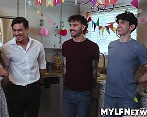 Liv's birthday stepsons bet touches make milf wet dream reality