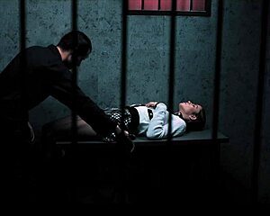 redhead bound in sex escape room used like fuck doll frozen