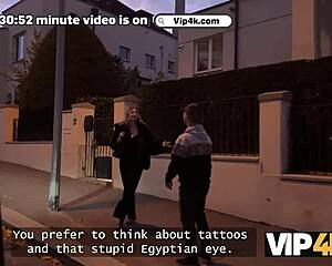 czech tattooed whore coco ditches cuckold boyfriend for stranger's cock!