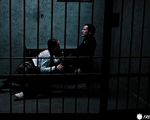 redhead bound in sex escape room used like fuck doll frozen