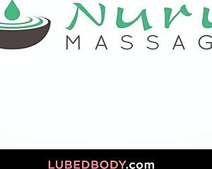 ever wonder how naughty nuru massage turns into river lynn's deepthroat doggystyle pounding?