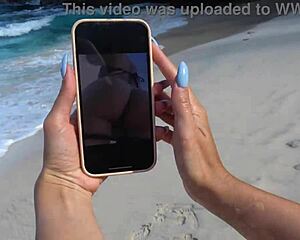 Dude that deep blowjob from beach brunette stranger got me hard already