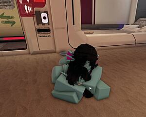 Two Fish Mommies in Roblox Condo FFM Take Monster Cock Deepthroat Doggystyle Then Futa Fuck Hardcore POV