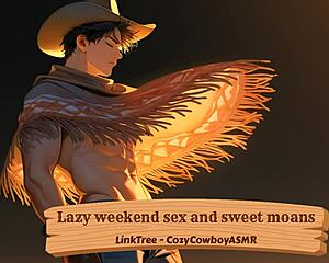 She moans sweetly through lazy weekend sex with boyfriend