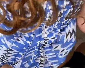 Amateur couple sneaks blowjobs in forest during public nature walk. Outdoor oral turns wild fast