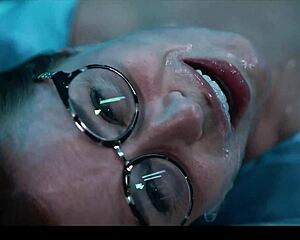 Mad Scientist Ravaged by Lesbian Frankenstein Monster's Parasited Pussy!