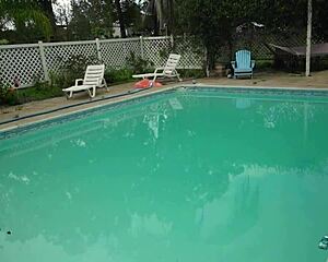 Trailer Trash Pool Bash Turns into Big Tits Blonde Milf Deepthroating Monster Cocks