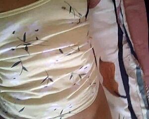 morena caliente wakes up with hard nipples wet pussy for a quick horny finger fuck