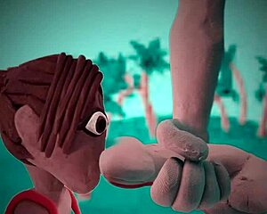hey, this claymation babe gives the sloppiest pov blowjob ever