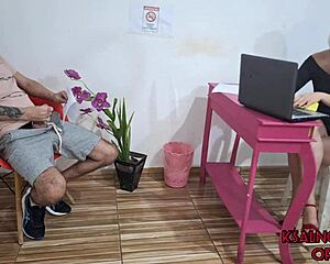 He whipped out his dick and jerked off in the waiting room as receptionist watched