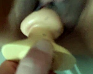 asian slut hammered deep by fat buttplug