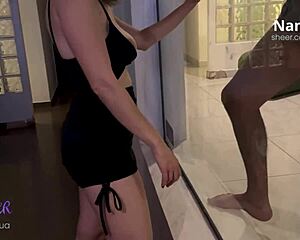 motel cuck watches guy raw fuck ass drip to pussy creampie