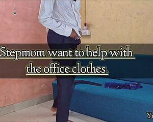 hey stepmom why help me dress just to bend over for creampie at work?