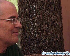 Grandpa Jizzes Hot Ginger Teen Pussy Missionary Style!