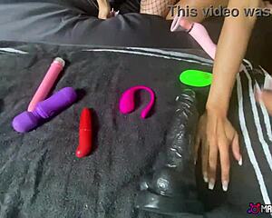 lesbian babes worship asses with huge toys before rome major fucks them senseless 😈🍑