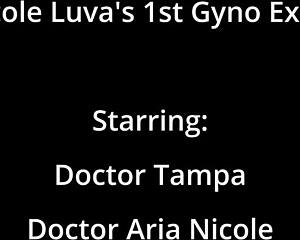 nicole luvas spreads wide for her yearly physical checkup