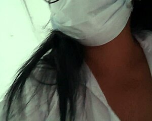 Student Whore Dildo Rides in Short Skirt Chair