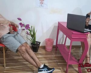 He whipped out his dick and jerked off in the waiting room as receptionist watched