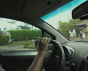 Hot Colombian women like Melany wash cars then dive into threesomes doggystyle and cowgirl rides