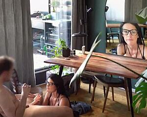 love at first bite... asandra licks pussy close up with passion 😍👅