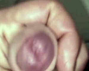 Stepmom's epic long handjob in black dress wet cock closeup explosion