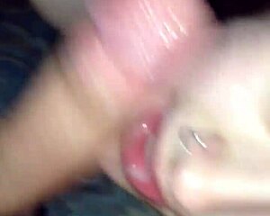 i spit messy all over my boyfriend's cock then take it deepthroat doggy in my petite teen body