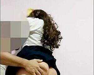 Step niece in short school skirt finally fucked outdoor after teasing