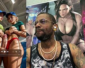 trans punk babe spits on girlcock, cums hands free in tight asian throat