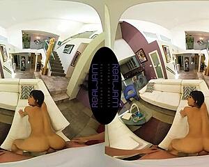 my hot ebony girlfriend takes brutal anal pounding with toys pov