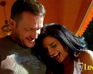 juliana val and yesenia rock share a wild threesome fuck right by the pool