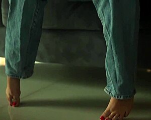 i catch my roomie on virtual sex call and seduce her into pussy licking